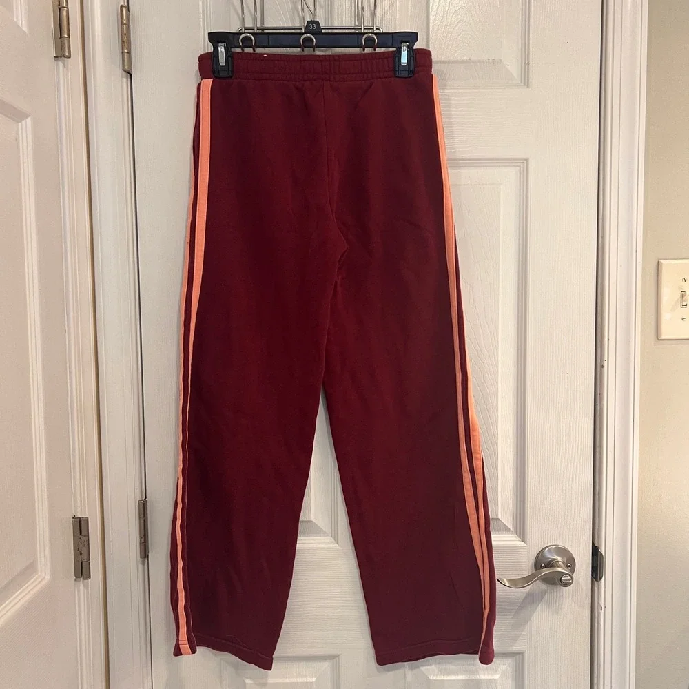 Justice Stranger Things Hawkins High Wide‎ Leg Sweatpants Burgundy Girls L 12/14